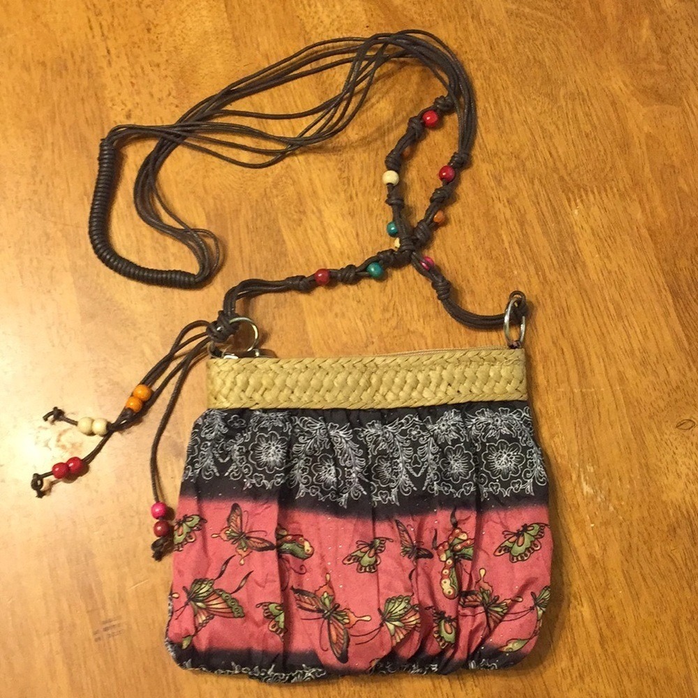 Boho Small Pink Crossbody Bag